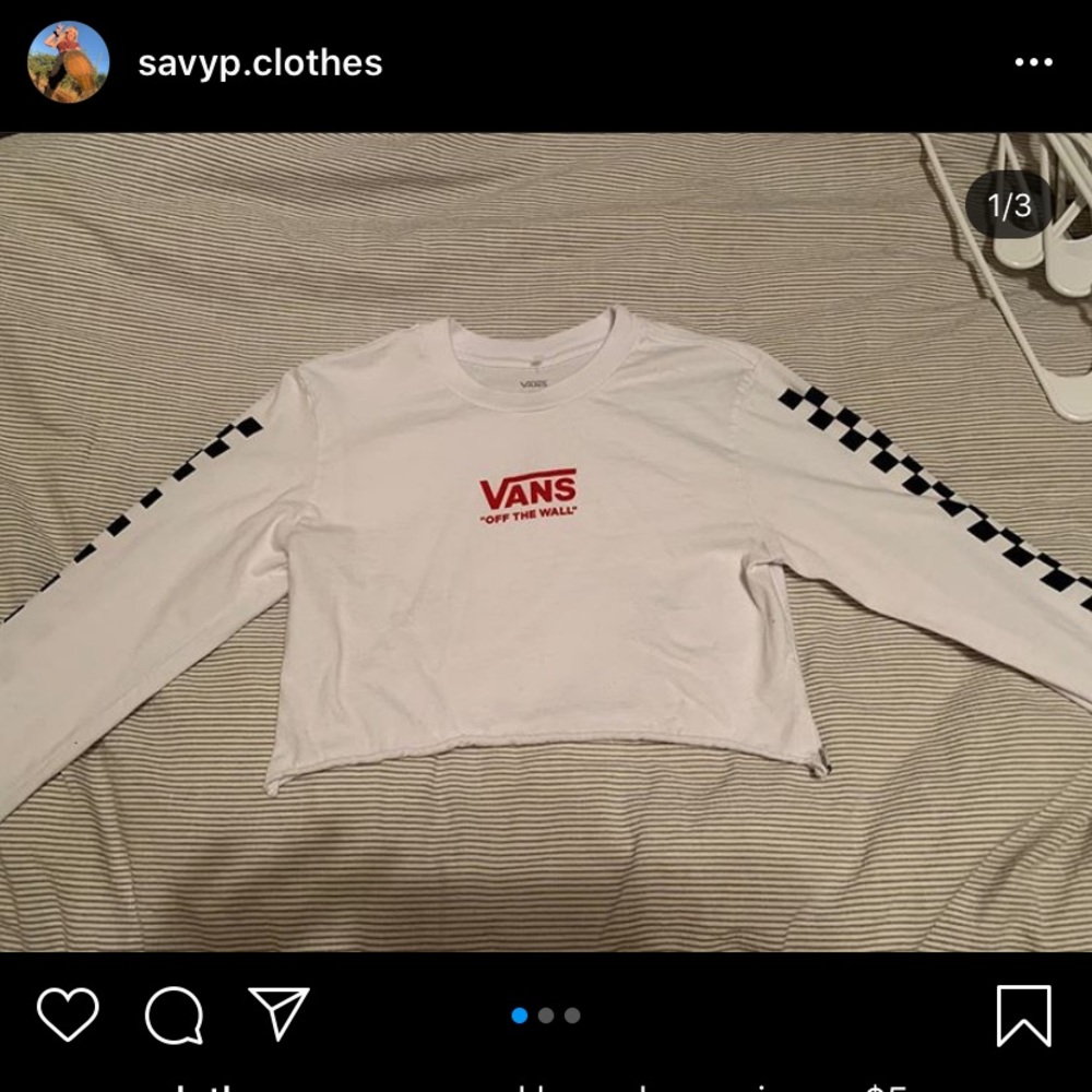 vans cropped long sleeve